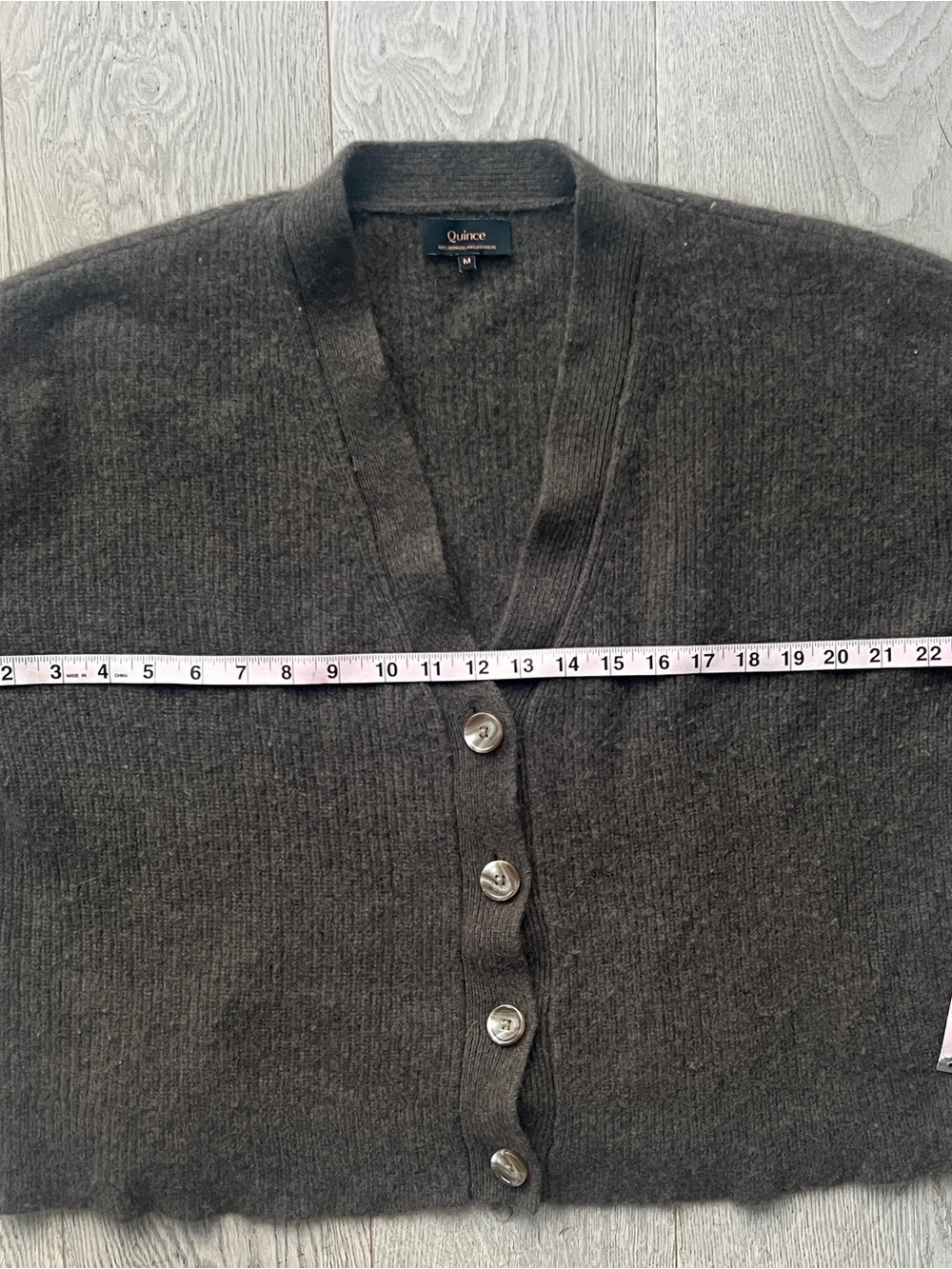 Quince Women's Size M Cashmere Cardigan Sweater Brown - Picture 6 of 9